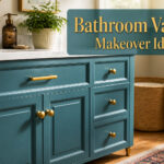 A stylish bathroom vanity showcasing modern design and decor.
