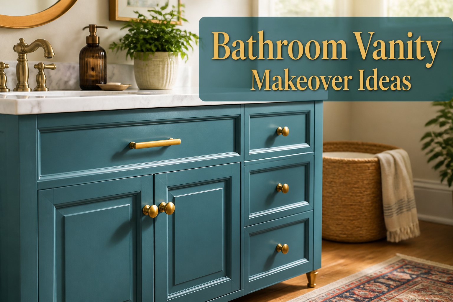 A stylish bathroom vanity showcasing modern design and decor.