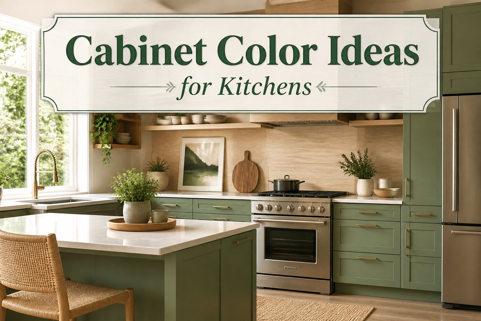 Various kitchen cabinet colors displayed in an inspiring layout.