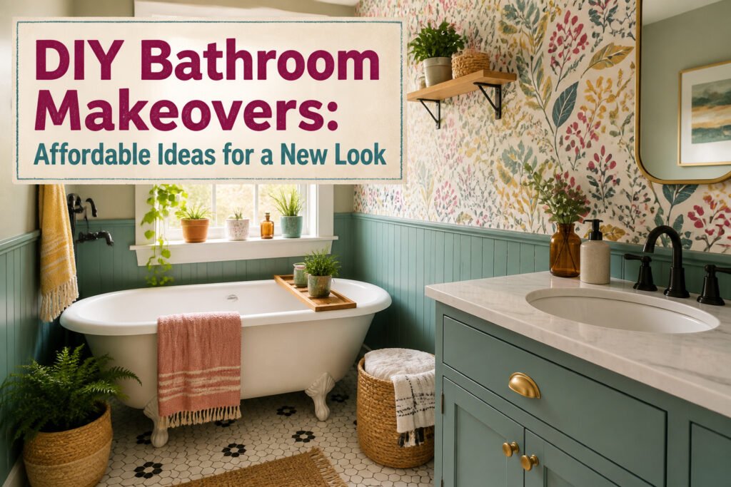 A renovated bathroom featuring stylish fixtures and decor.