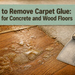Tools and methods for removing carpet glue from concrete and wood floors.
